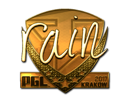 Sticker | rain (Gold) | Krakow 2017