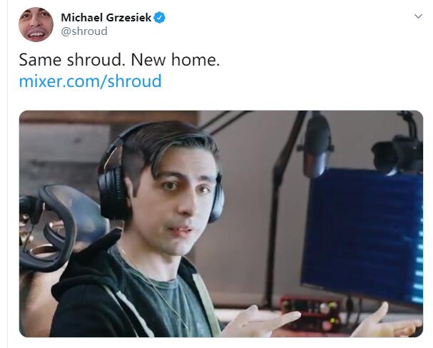 Shroud has Twitch moves to Mixer
